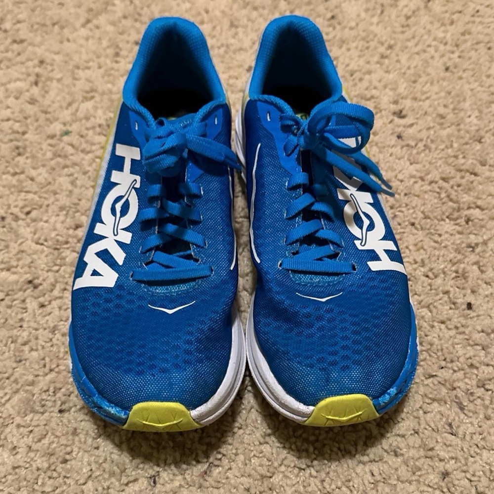 HOKA One One Rocket X Women’s Size 9 Blue White Carbon Plate Running Shoes - Picture 3 of 7
